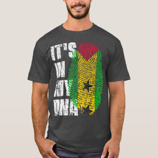ITS IN MY DNA Sao Tome and Principe Flag Sao Tomea T-Shirt