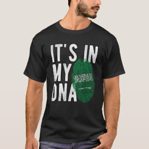 it's in my DNA Saudi Arabia flag Fingerprint T-Shirt