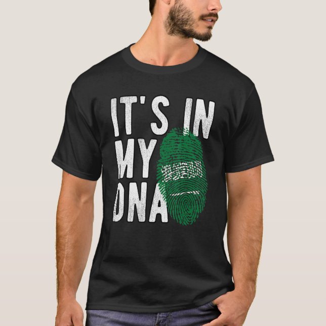 it's in my DNA Saudi Arabia flag Fingerprint T-Shirt (Front)