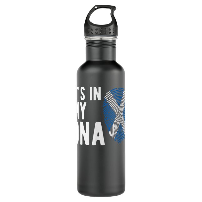 It's in my DNA Scotland Flag Scottish Gift  Stainless Steel Water Bottle (Front)
