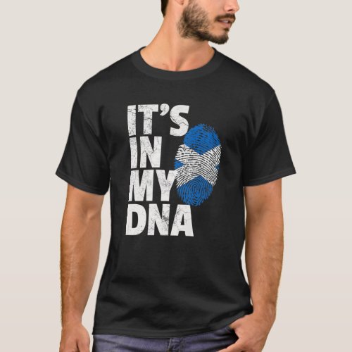 ITs IN MY DNA Scottish Scotland Flag Christmas Gi T_Shirt