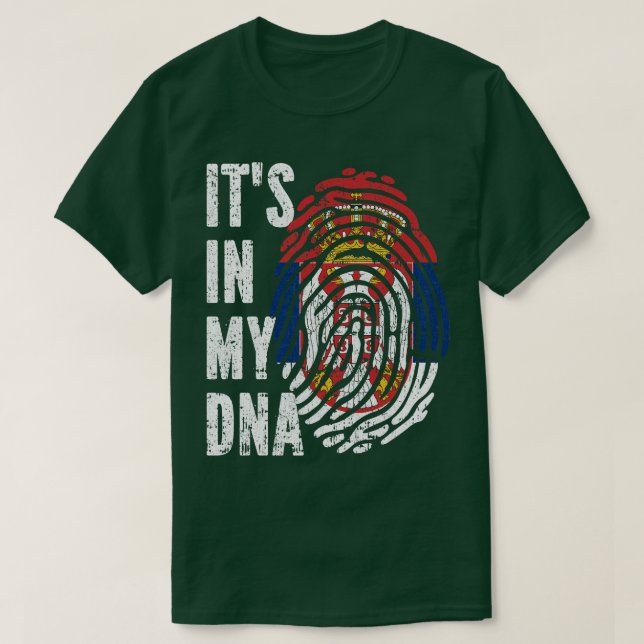 ITS IN MY DNA Serbia Flag Men Women Kids T-Shirt (Design Front)