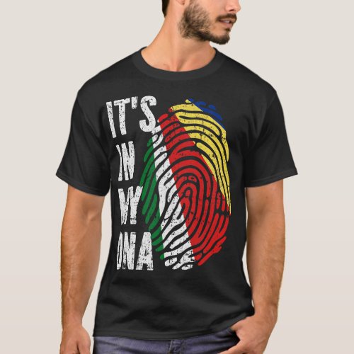 ITS IN MY DNA Seychelles Flag Men Women Kids T_Shirt