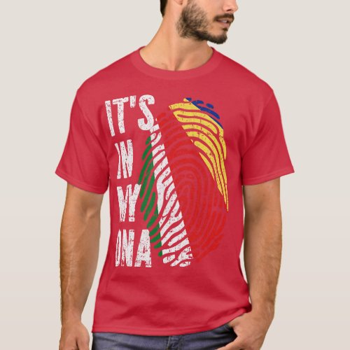 ITS IN MY DNA Seychelles Flag Men Women Kids T_Shirt