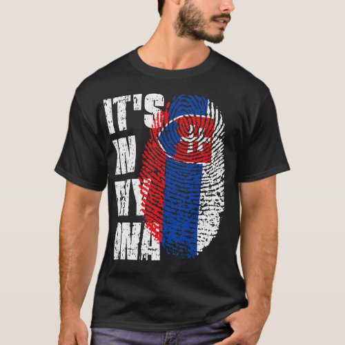 ITS IN MY DNA Slovakia Flag Boy Girl Gift T_Shirt