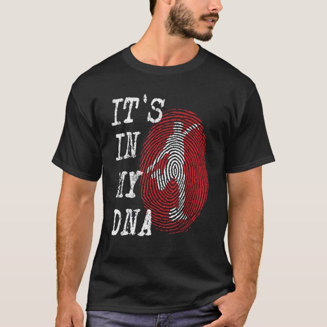 IT'S IN MY DNA Soccer Player Fingerprint Graphic D T-Shirt (Front)
