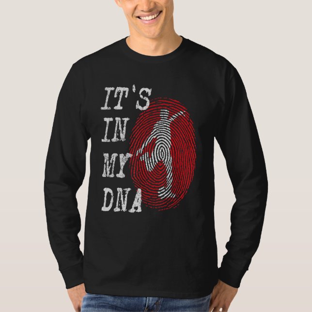 IT'S IN MY DNA Soccer Player Fingerprint Graphic D T-Shirt (Front)