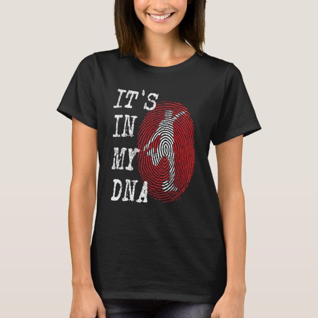 IT'S IN MY DNA Soccer Player Fingerprint Graphic D T-Shirt (Front)