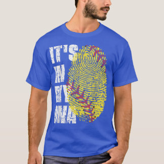 IT'S IN MY DNA Softball Ball Fingerprint Softball  T-Shirt