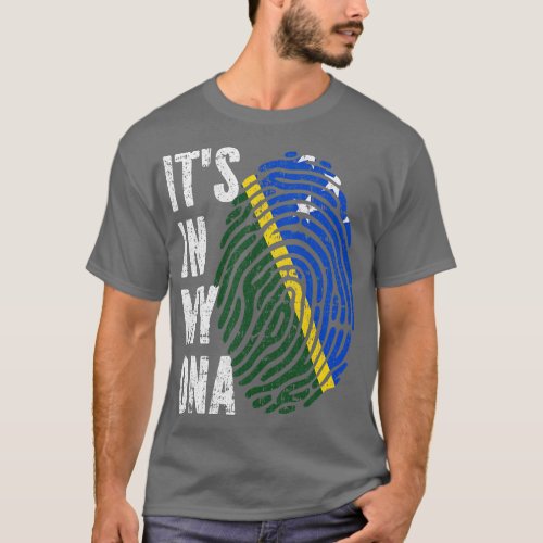 ITS IN MY DNA Solomon Islands Flag Men Women Kids T_Shirt