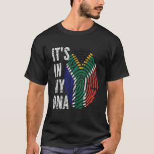 IT's IN MY DNA South Africa Flag Funny African T-Shirt