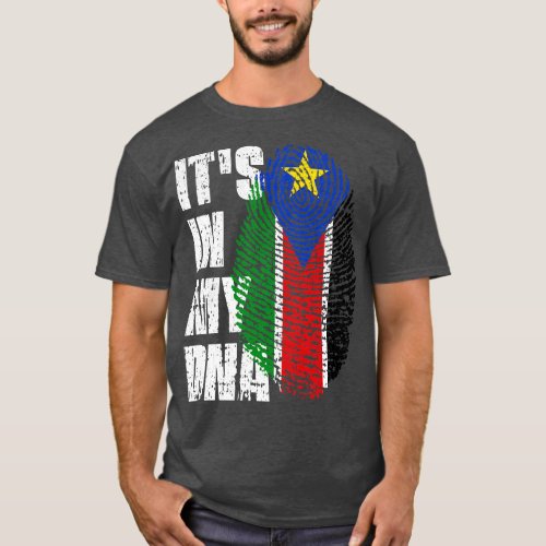 ITS IN MY DNA South Sudan Flag Boy Girl Gift T_Shirt