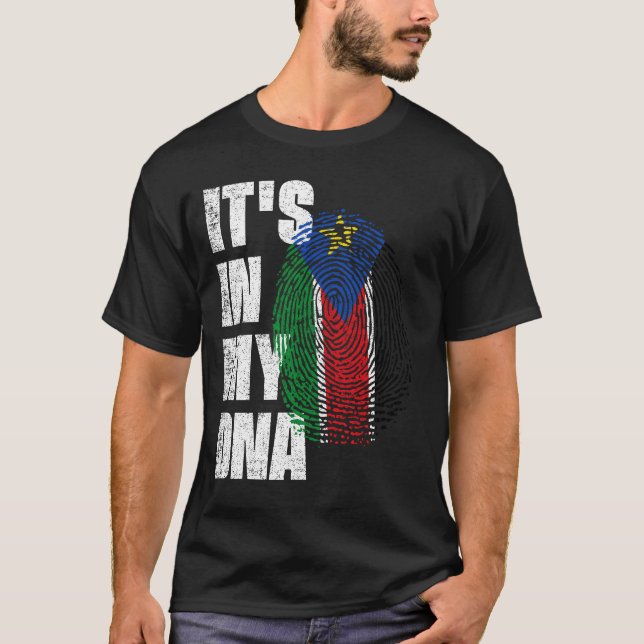IT'S IN MY DNA South Sudan Flag T-Shirt (Front)