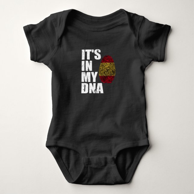 It's In My DNA Spain Spanish Flag Baby Bodysuit (Front)
