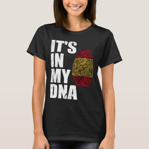 Its In My DNA Spain Spanish Flag T_Shirt