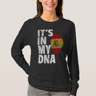 It's In My Dna Spanish Spain Flag Men Women T-Shirt