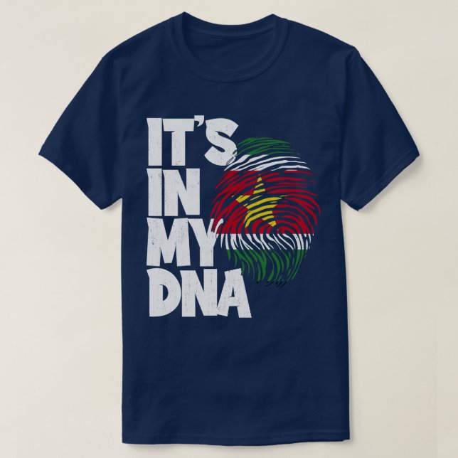 ITS IN MY DNA Suriname Flag Men Women Kids 1 T-Shirt (Design Front)