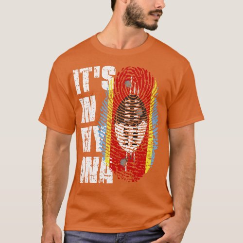ITS IN MY DNA Swaziland Flag Boy Girl Gift T_Shirt