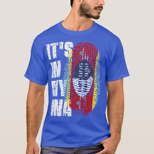 ITS IN MY DNA Swaziland Flag Boy Girl Gift T_Shirt