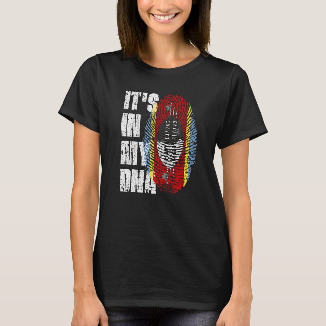 It's In My Dna Swaziland Flag Swazi T-Shirt (Front)