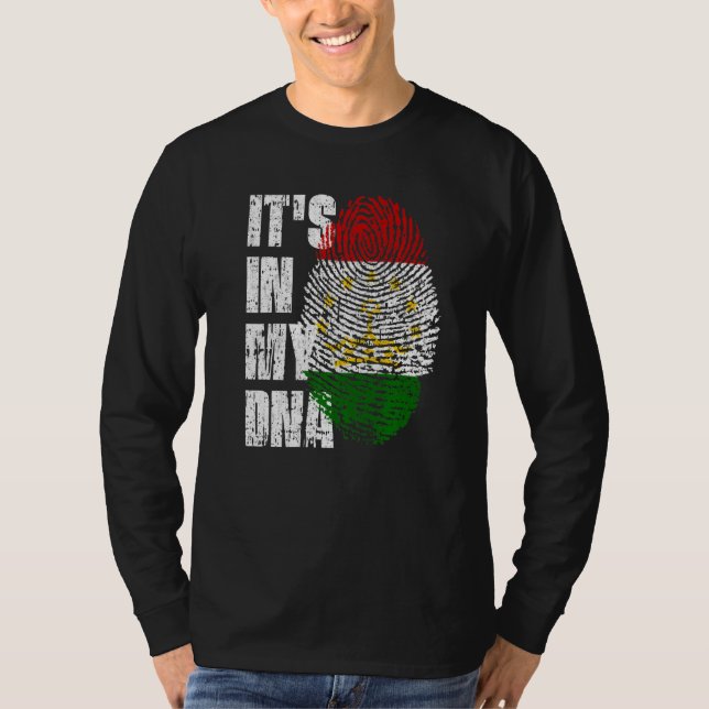 It's In My Dna Tajikistan Flag Tajikistani T-Shirt (Front)