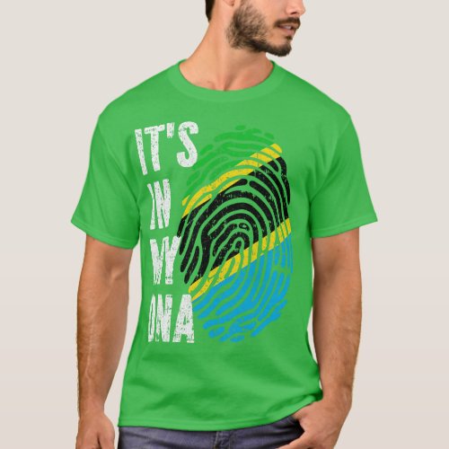 ITS IN MY DNA Tanzania Flag Men Women Kids T_Shirt