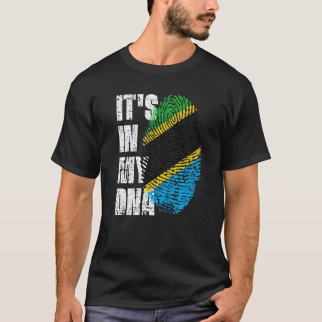 It's In My Dna Tanzania Flag Tanzanian T-Shirt (Front)