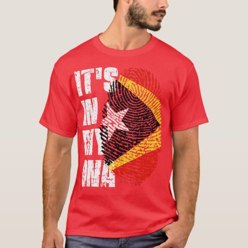 ITS IN MY DNA TimorLeste Flag Boy Girl Gift T_Shirt