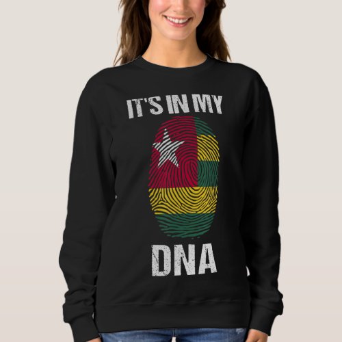 Its In My DNA Togo Flag Togolese  Black History T Sweatshirt