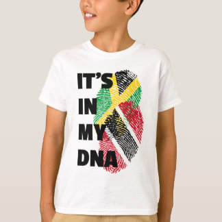 It's In My DNA - Trinidad & Jamaica Fingerprint T-Shirt