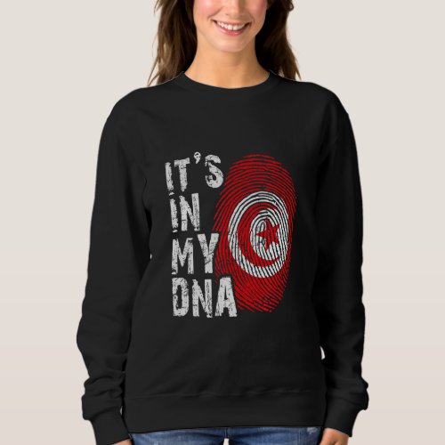 Its in my DNA Tunisia Flag Tunisian Football Arab Sweatshirt