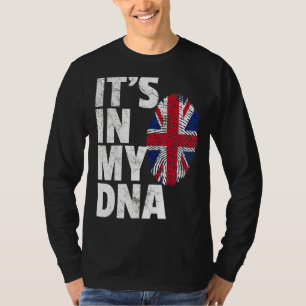 It's In My Dna Uk England Union Jack Flag T-Shirt