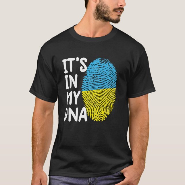 It's in My DNA Ukraine Tee Ukrainian Ukraine Flag  (Front)
