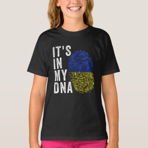 Its In My DNA Ukrainian Flag Ukraine T_Shirt