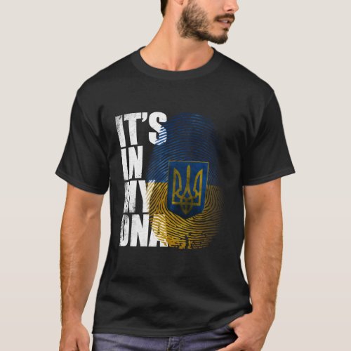 ItS In My Dna Ukrainian Vyshyvanka Kozak Ukraine T_Shirt