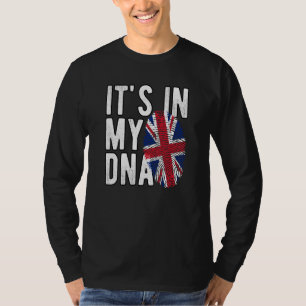 It's In My DNA Union Jack Fingerprint British Isle T-Shirt
