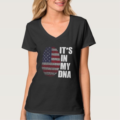 Its In My Dna Usa America American Origin T_Shirt