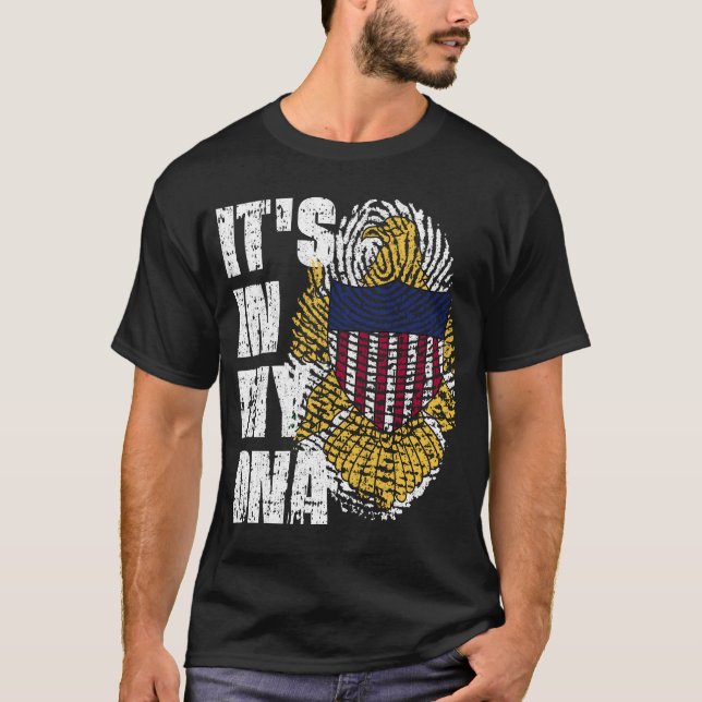 IT'S IN MY DNA Virgin Islands Flag Boy Girl Gift T-Shirt (Front)