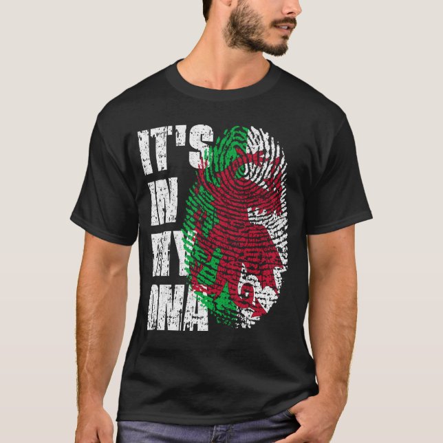 IT'S IN MY DNA Wales Flag Welsh T-Shirt (Front)