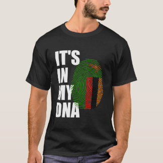 It'S In My Dna Zambia Genetic Zambian Roots Zambia T-Shirt