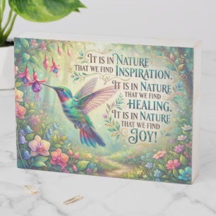 Its In Nature Inspirational Wooden Box Sign