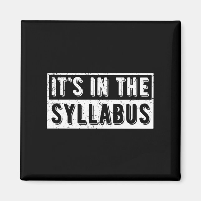 Its In The Syllabus Magnet (Front)