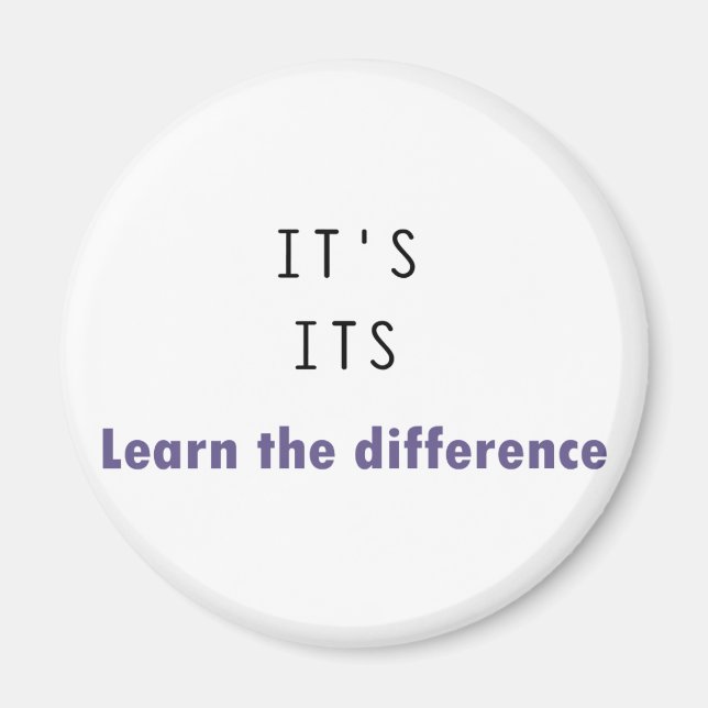 It's Its Grammar Magnet (Front)