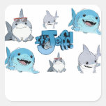It&#39;s Jeff the landshark comics book character Square Sticker