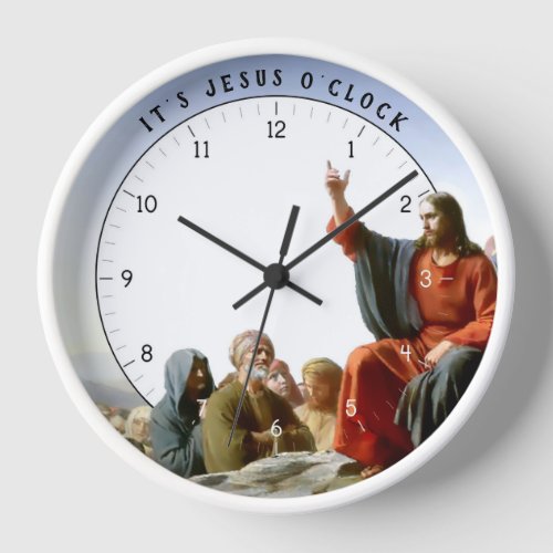 Its Jesus Oclock Funny Jesus Christ Clock
