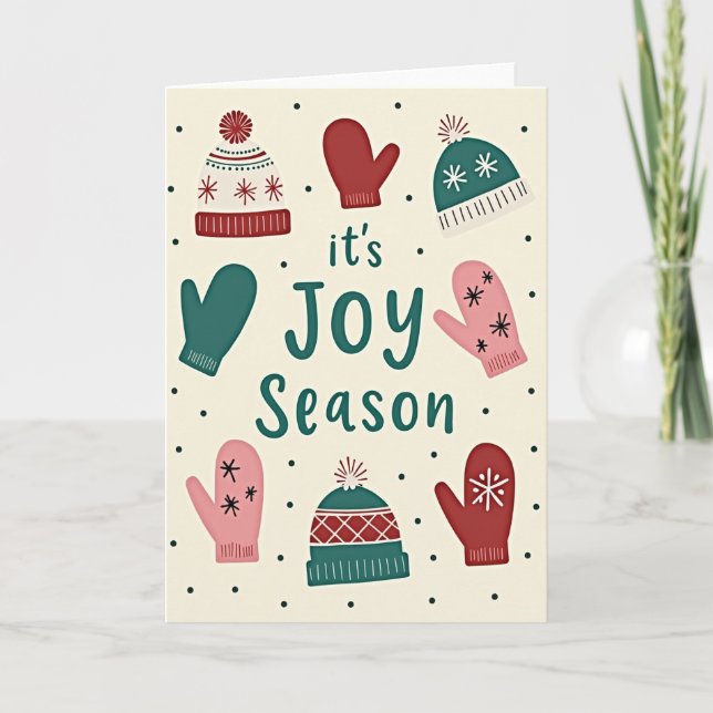 Its Joy Season Winter Holiday Card (Front)