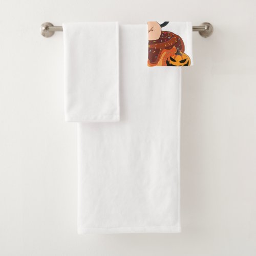 Its Just A Bunch Of Hocus Pocus Halloween Cat Love Bath Towel Set
