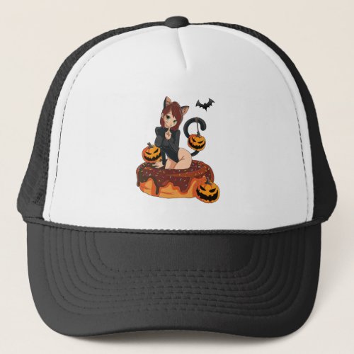 Its Just A Bunch Of Hocus Pocus Halloween Cat Love Trucker Hat