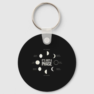 It's Just A Phase Lunar Phases New Moon Earth Hemi Keychain