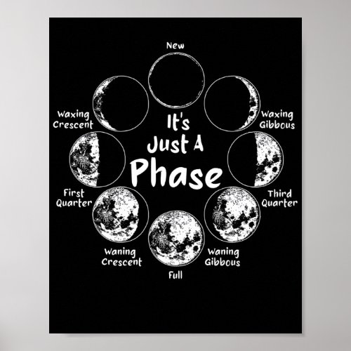Its Just A Phase Moon Cycle Phases Of The Moon Poster